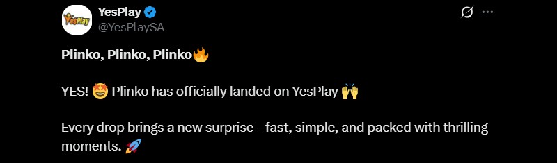 Twitter BetGames Plinko at YesPlay